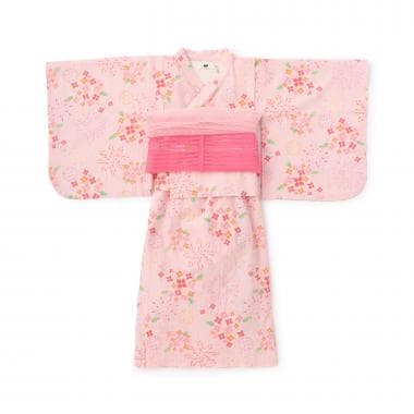 花火あじさい柄 浴衣･帯付き