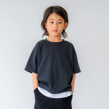 【パパもおそろい】Kidsカラーレイヤード風Tシャツ