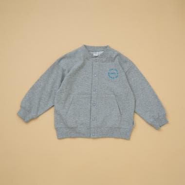 スウェットクルーネックカーデ