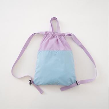 【撥水】バイカラーハンドル付きナップサック