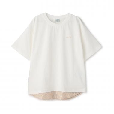 裾レイヤード風ワイドシルエット半袖T