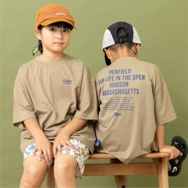 【Penfield】【親子リンク】【接触冷感】キッズメッセージロゴバックBIG Tシャツ