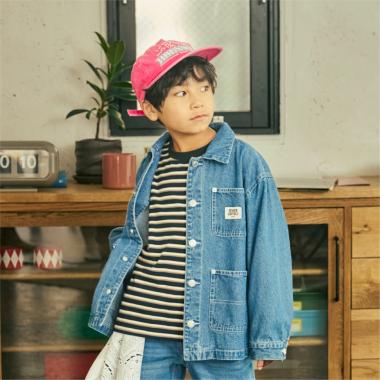【予約商品】【親子リンク】デニムカバーオール