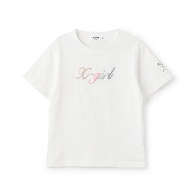 【人気商品再入荷】【直営店で取り扱い無し】ラメ発泡プリントロゴ半袖Tシャツ