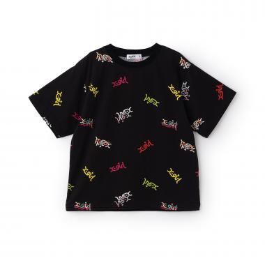 ★ミルズロゴ総柄半袖Tシャツ