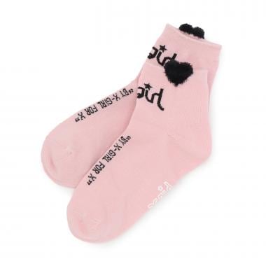 ☆彡立体ハートロゴショートソックス