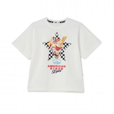 ☆彡ダイナーパフェプリント半袖Tシャツ
