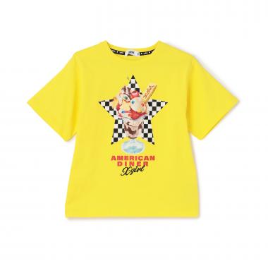 ☆彡ダイナーパフェプリント半袖Tシャツ