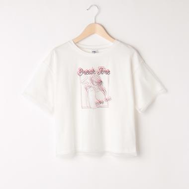 【milkycoast】チュールレイヤードTシャツ