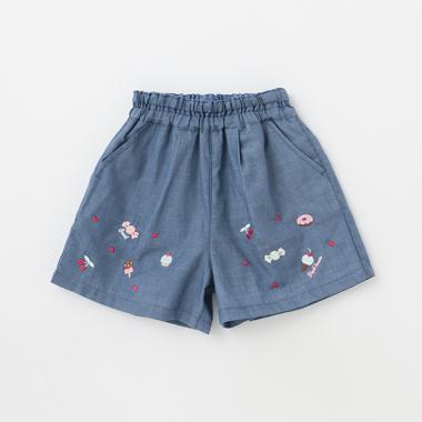 刺しゅう入りショートパンツ