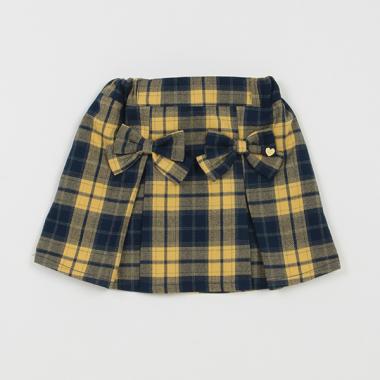 リボンチェックスカート(80cm 紺): キッズ - ナルミヤ