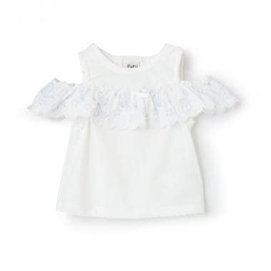 フリルオフショル半袖Tシャツ