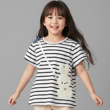 ウサギポシェット半袖Tシャツ