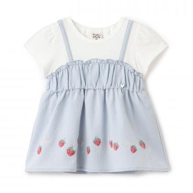 裾刺しゅうビスチェドッキングTシャツ