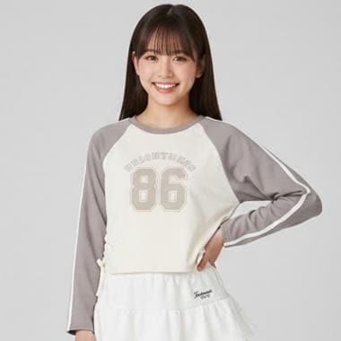 【milkycoast】ナンバーラグランTシャツ