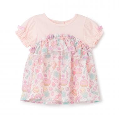 オリジナルプリントシフォンドッキングTシャツ