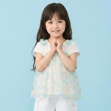 トロピカルチュールドッキングTシャツ