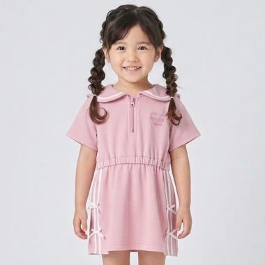 ハーフジップワンピース