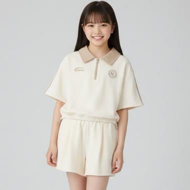 【milkycoast】ハーフジップ×ショートパンツセットアップ