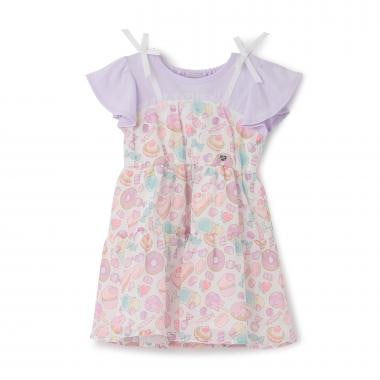 オリジナルプリントシフォンワンピース