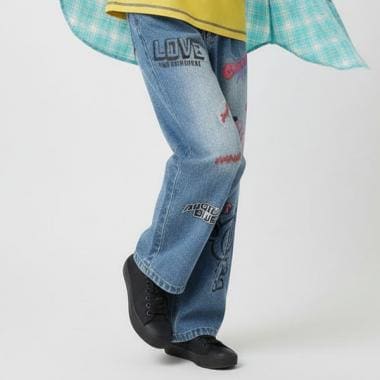 【エンジェルブルー】ナカムラデニムワイドパンツ