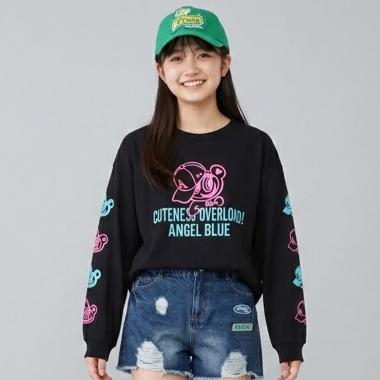 【エンジェルブルー】ナカムラ袖プリントTシャツ