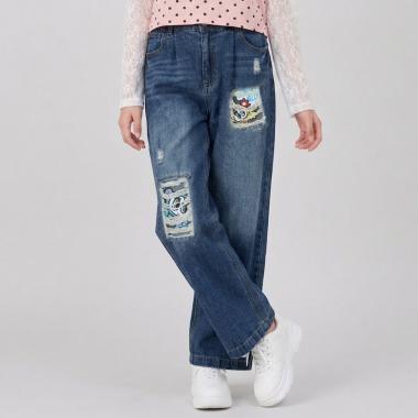 【エンジェルブルー】ダメージワイドパンツ