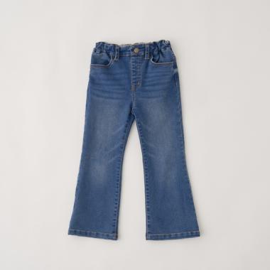 きれいシルエットしっかりストレッチフレアデニムパンツ(100cm