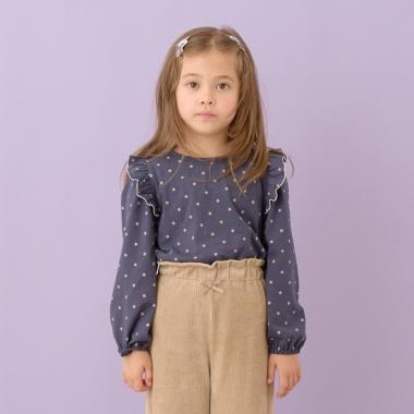 【希少モデル】ヘルノ☆フリルTシャツ 総柄 入手困難 即完売注意 ハート総柄 袖フリル 半袖Tシャツ[品番：VR000010508]｜devirock