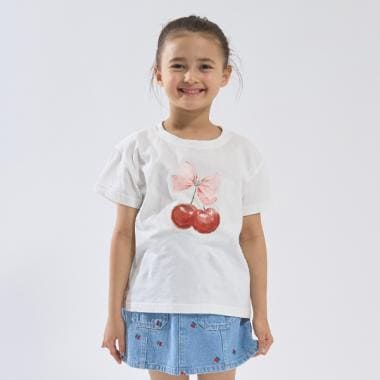 【ソフトコットン】アソートリボンモチーフプリントTシャツ