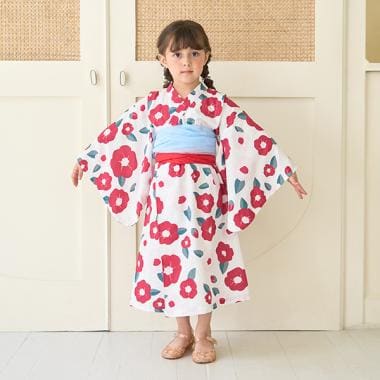 柄アソートすぽっと着やすいワンピース浴衣(帯2枚セット)