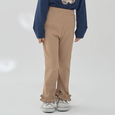【ともパン】裾ふりふりギャザーフレアパンツ