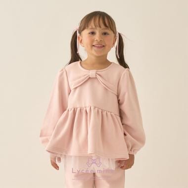 【Lycee mine バレエシリーズ】リボンカラーペプラムトップス