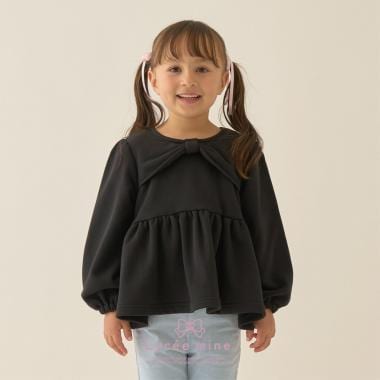 【Lycee mine バレエシリーズ】リボンカラーペプラムトップス