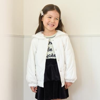 【予約商品】取外しできるセーラーカラー付きキルティングブルゾン