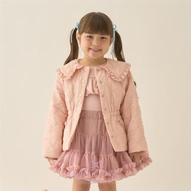 【Lycee mine バレエシリーズ】ミドル丈リボンキルティングジャケット