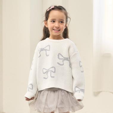 短丈ラメリボンセーター