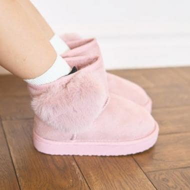 【予約商品】ハート付きムートンブーツ