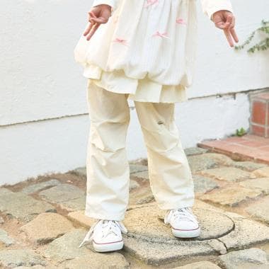 【スクール対応】【撥水・防汚・耐久・UV】レイヤードスカートパンツ