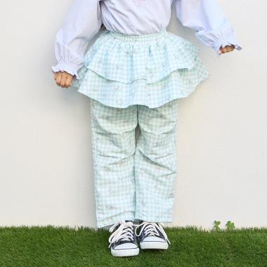 【スクール対応】【撥水・防汚・耐久・UV】レイヤードスカートパンツ