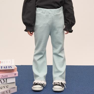 【ともパン】【防汚・速乾】裾チェリーレースフレアパンツ