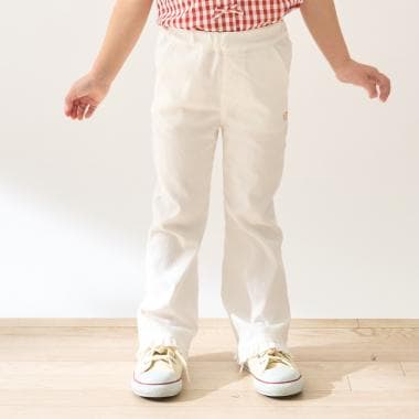 【ともパン】のーびのびストレッチ裾フリルフレアパンツ