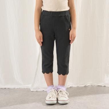 【ともパン】裾スカラップ7分丈カプリパンツ