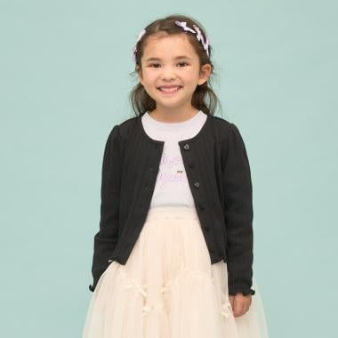 【UV加工】パターンメッシュカーディガン