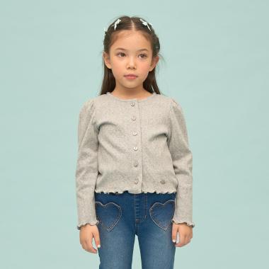 【UV加工】パターンメッシュカーディガン