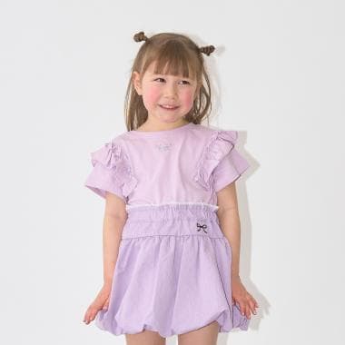 【綿100％】 【速乾・UV・型崩れしない】【どっちが前でもOK】フリルAラインチュニックTシャツ