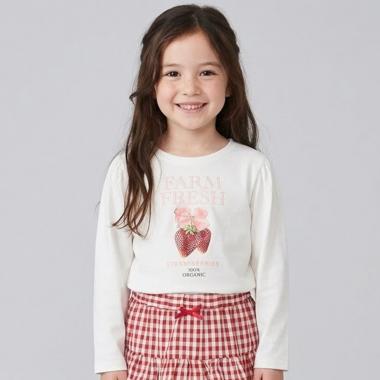 【速乾・UV・型崩れしない】アソートフルーツプリントパフAラインTシャツ【Lycee mineバレエシリーズ】