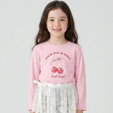 【速乾・UV・型崩れしない】アソートフルーツプリントパフAラインTシャツ【Lycee mineバレエシリーズ】