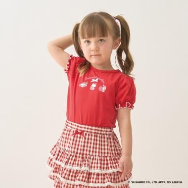 【サンリオキャラクターズ】【速乾・UV・型崩れしない】いちごのおうちプリントTシャツ