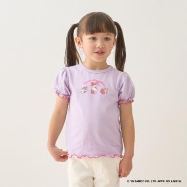 【サンリオキャラクターズ】【速乾・UV・型崩れしない】いちごのおうちプリントTシャツ